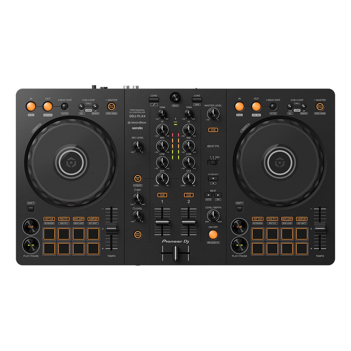 DJ機材 DDJ-FLEX4 DDJ-FLX4 - マルチアプリ対応2ch DJコントローラー (Black)